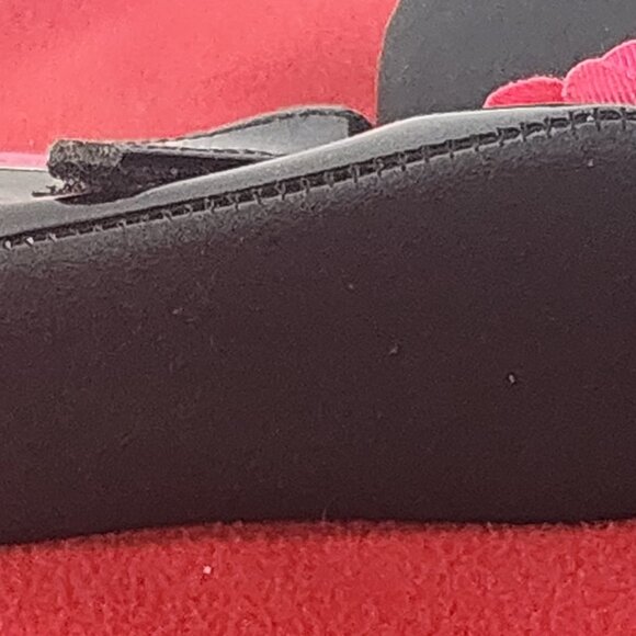 Tendertoes Black Patent Leather Fascia Flower Detail Infant Velcro Dress Shoe 2 - Picture 12 of 16